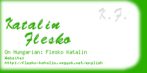 katalin flesko business card